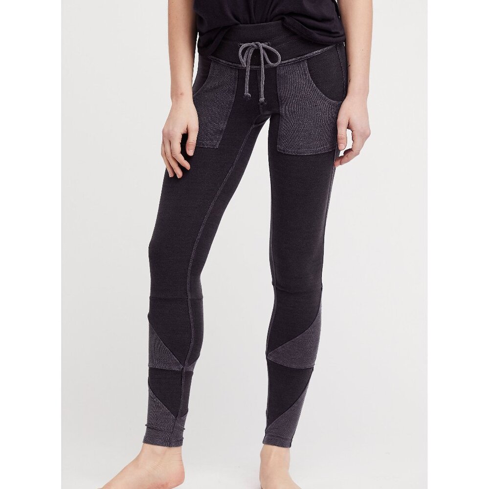 FP Movement by Free People Charcoal Patchwork Leggings